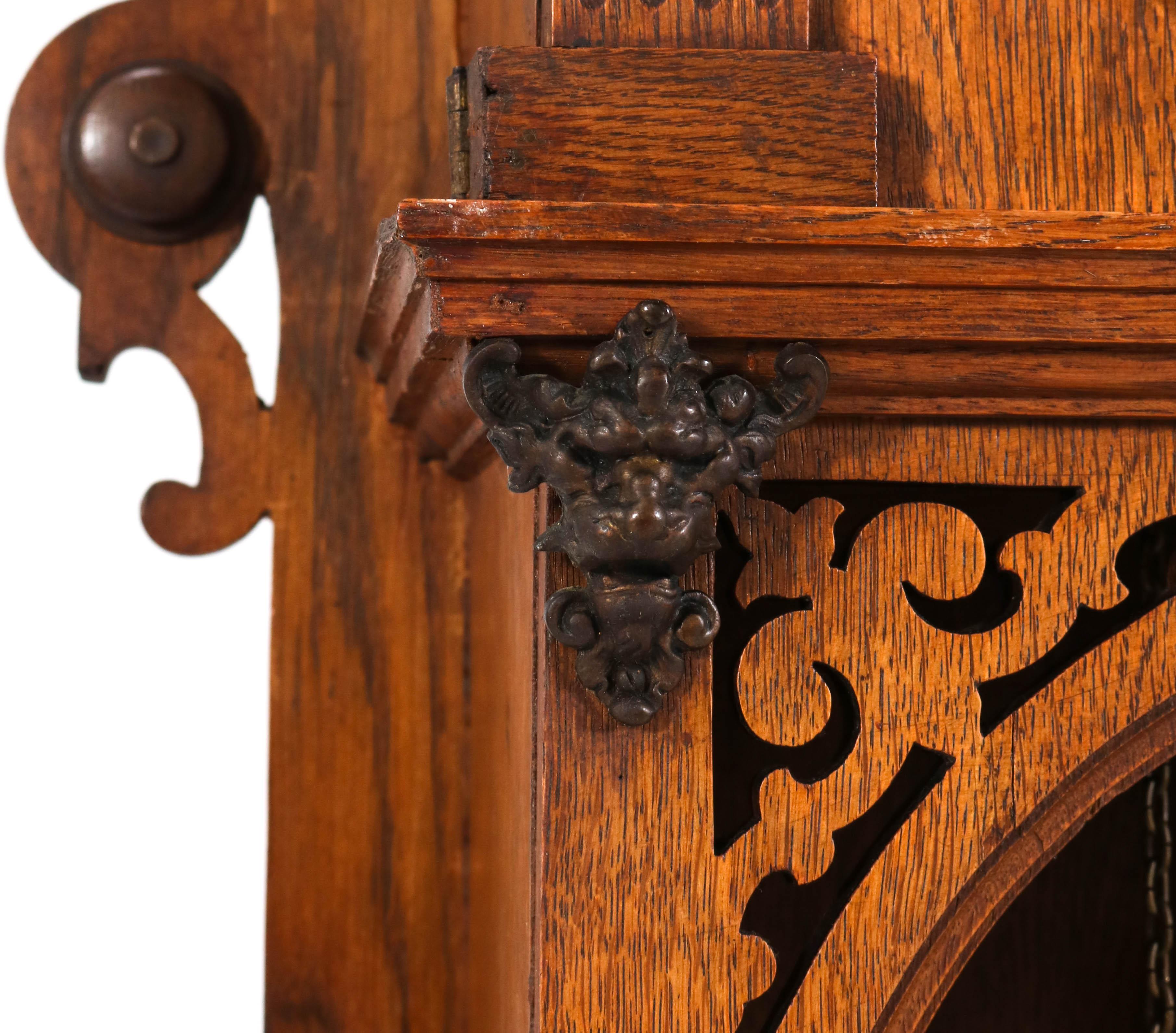 German Oak Gründerzeit Grandfather Clock, 1880s 5