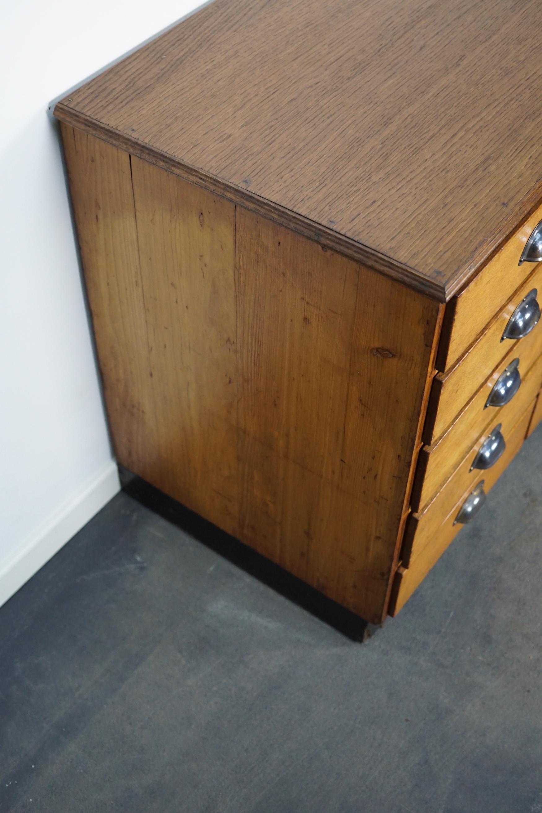 German Oak / Pine Apothecary Cabinet or Bank of Drawers, Mid-20th Century For Sale 1