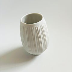German Op Art Bisque Porcelain Vase by Heinrich