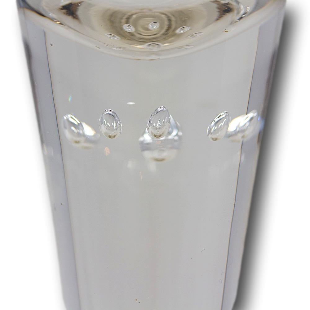 German Oversized Memento Mori Glass Flute For Sale 4