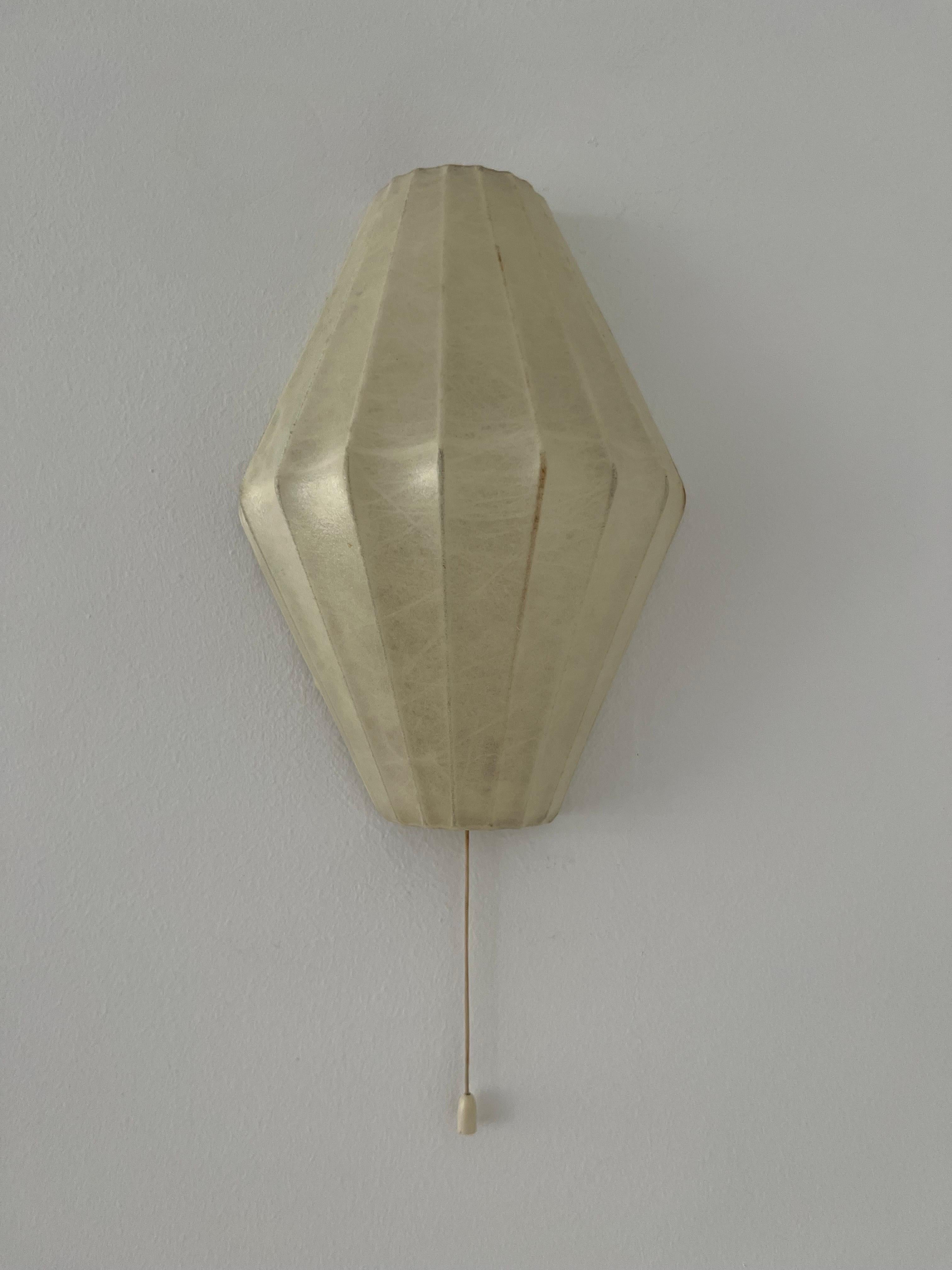 Mid-Century Modern German Pair of Cocoon Wall Sconces by Friedel Wauer for Goldkant, 1960s
