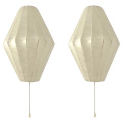 German Pair of Cocoon Wall Sconces by Friedel Wauer for Goldkant, 1960s