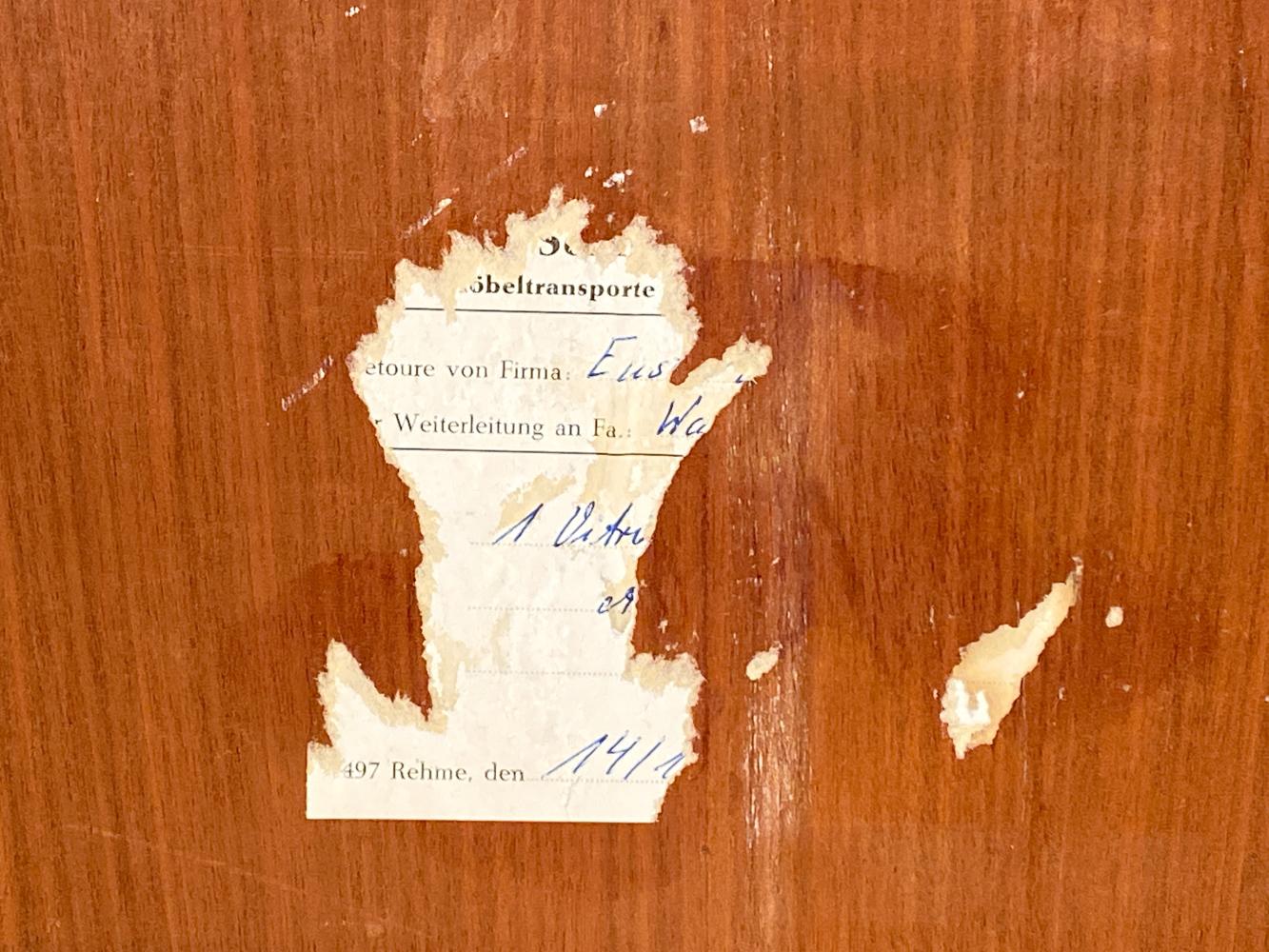 Credenza tedesca in palissandro e cromo con decorazione a intarsio, circa anni '60 in vendita 5