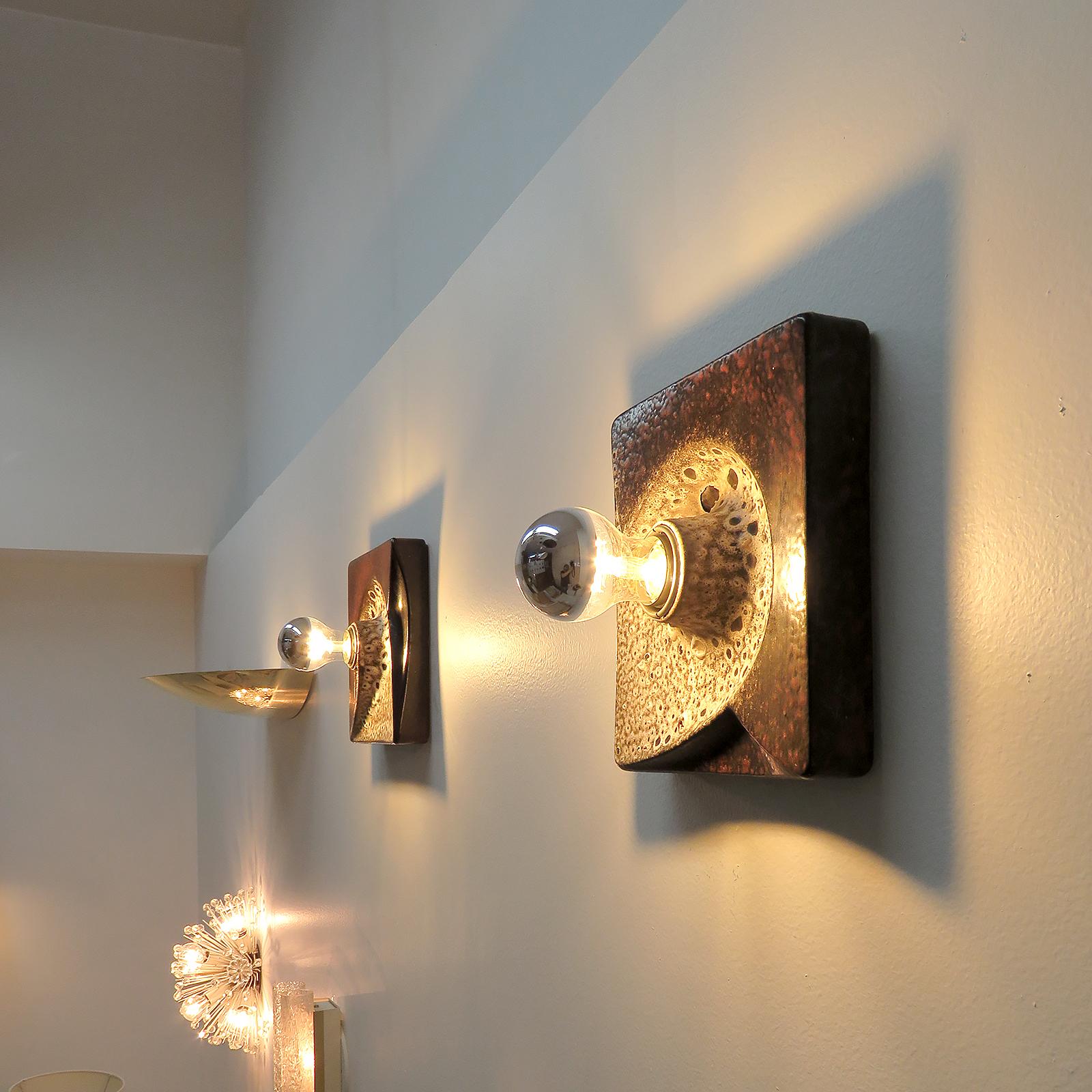 Lampade da parete in ceramica di Pan, 1960 in vendita 2
