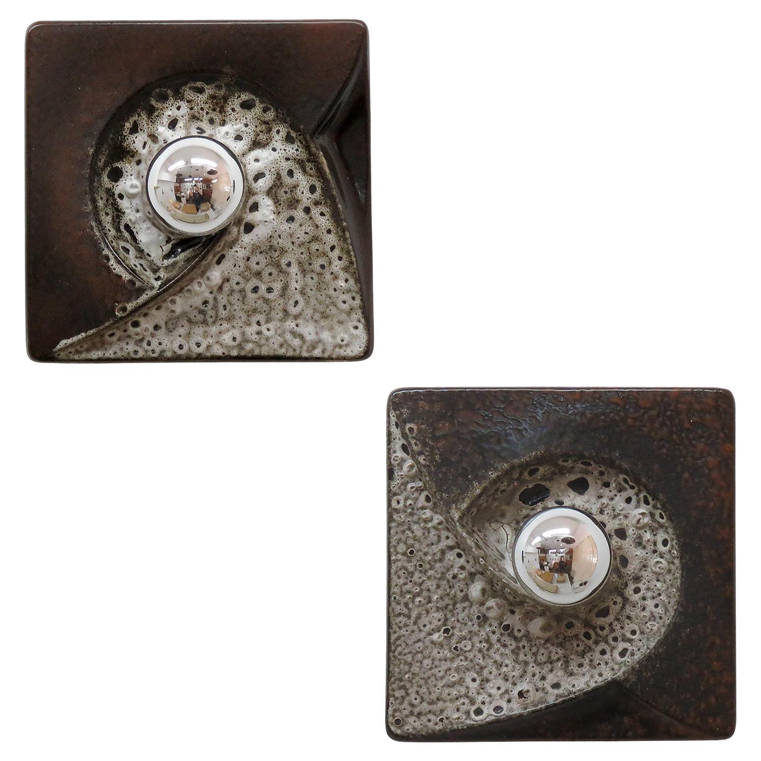 Lampade da parete in ceramica di Pan, 1960 in vendita