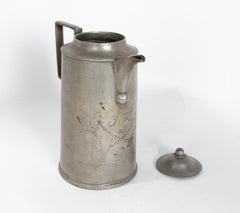 German Pewter Jug Signed and Dated Jk, 1887