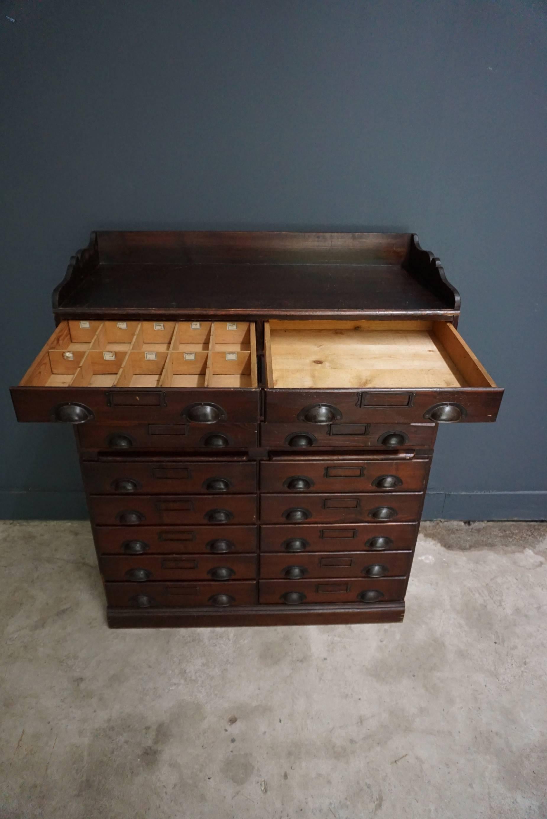 German Pine Apothecary Cabinet, 1950s 1