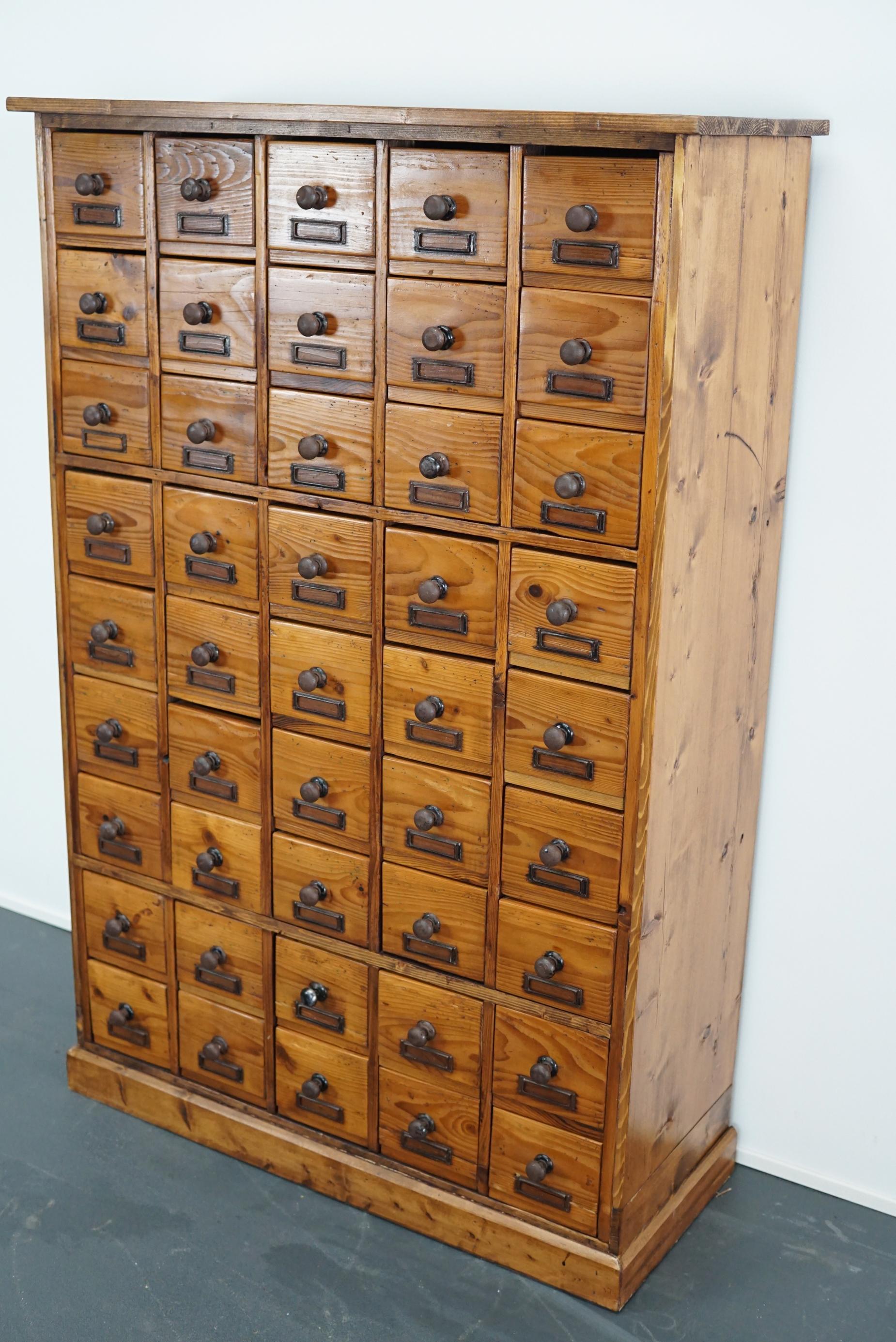 German Pine Apothecary Cabinet, 1930s 2