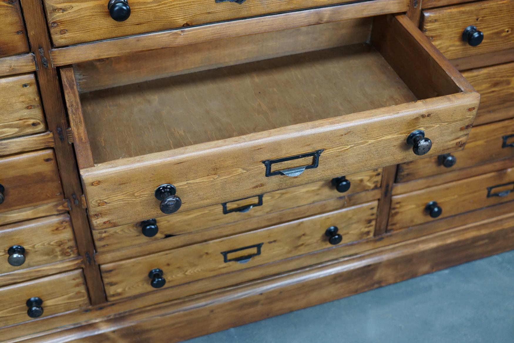 German Pine Apothecary Cabinet, 1950s 5