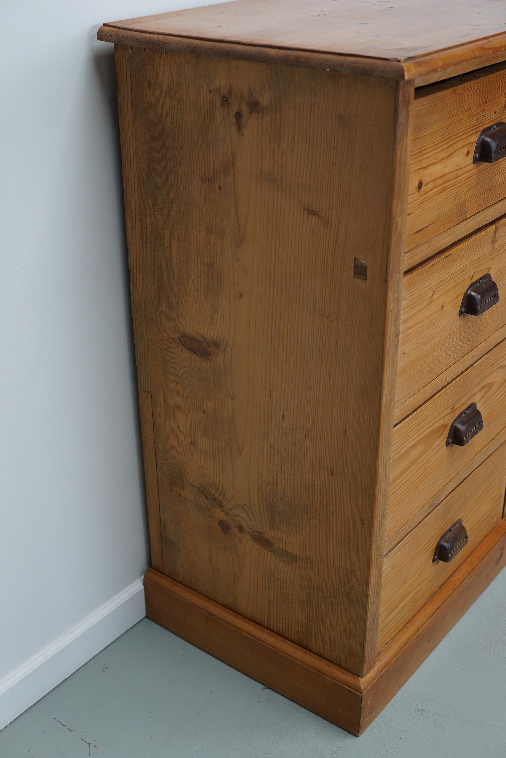 German Pine Apothecary Cabinet or Bank of Drawers, ca 1930s 14