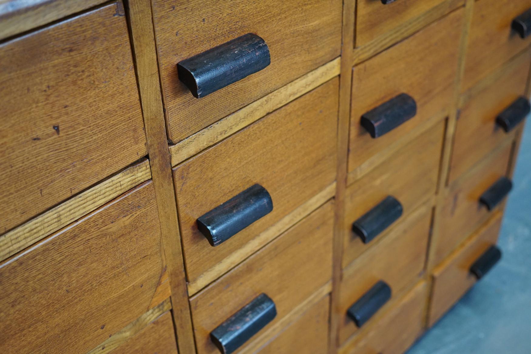 German Pine or Oak Apothecary Cabinet, 1940s 7