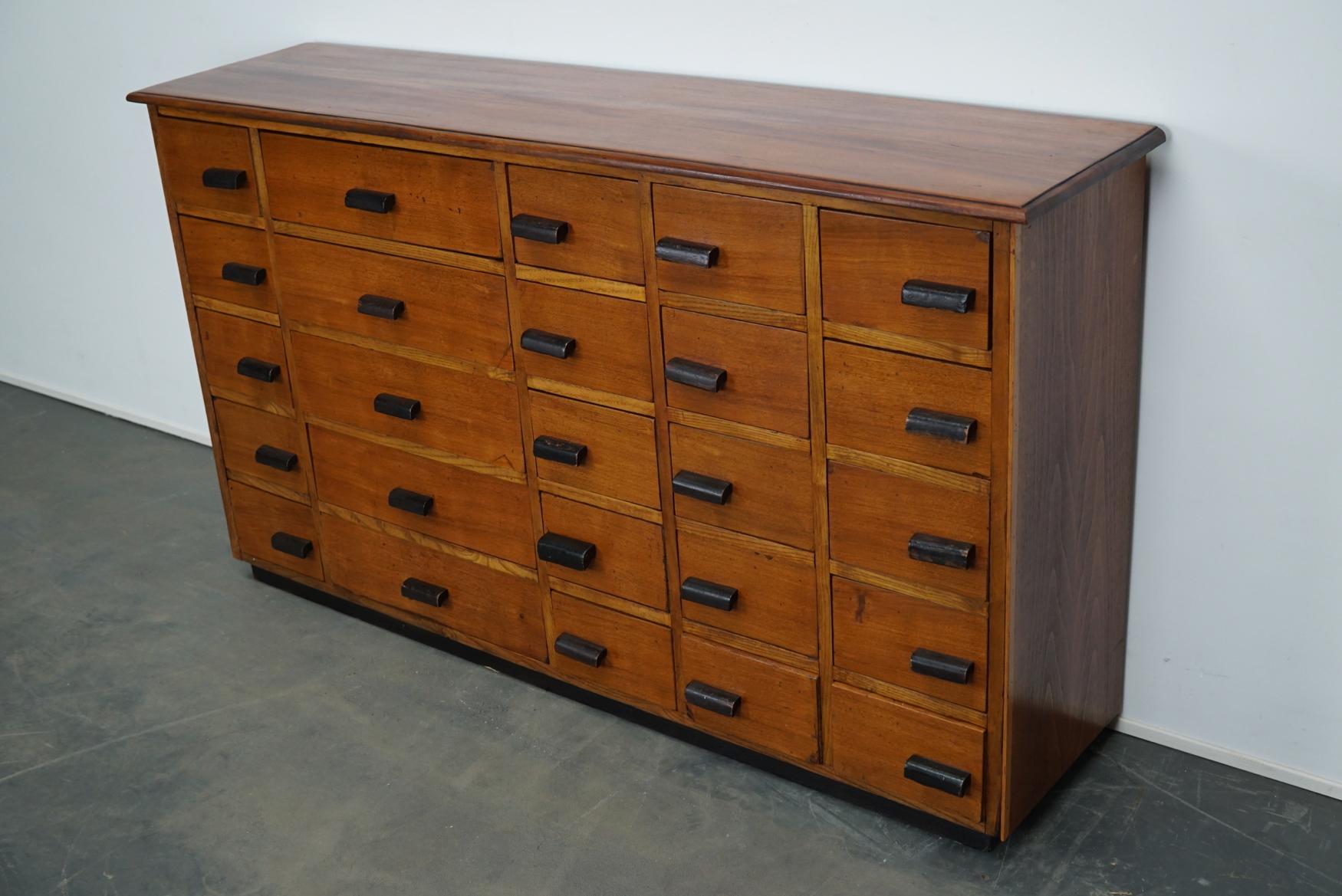German Pine or Oak Apothecary Cabinet, 1940s 12
