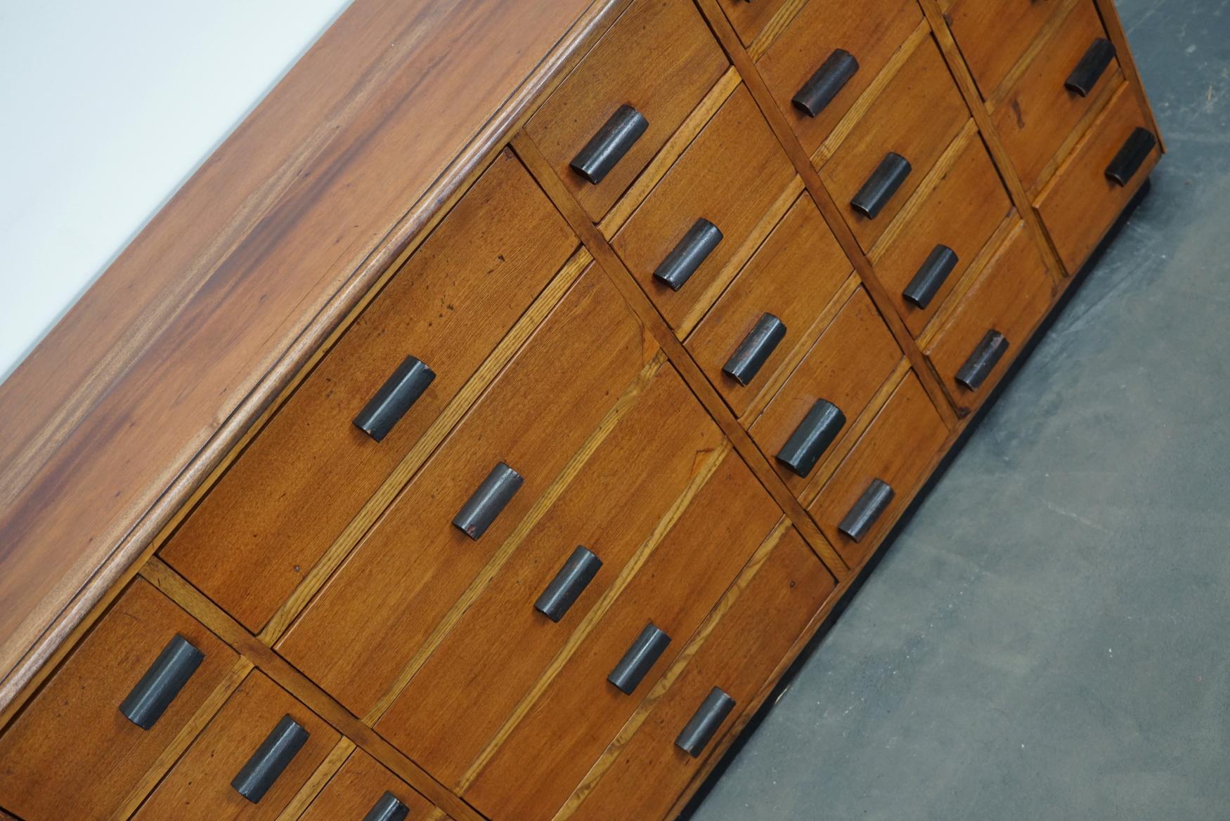 German Pine or Oak Apothecary Cabinet, 1940s 15