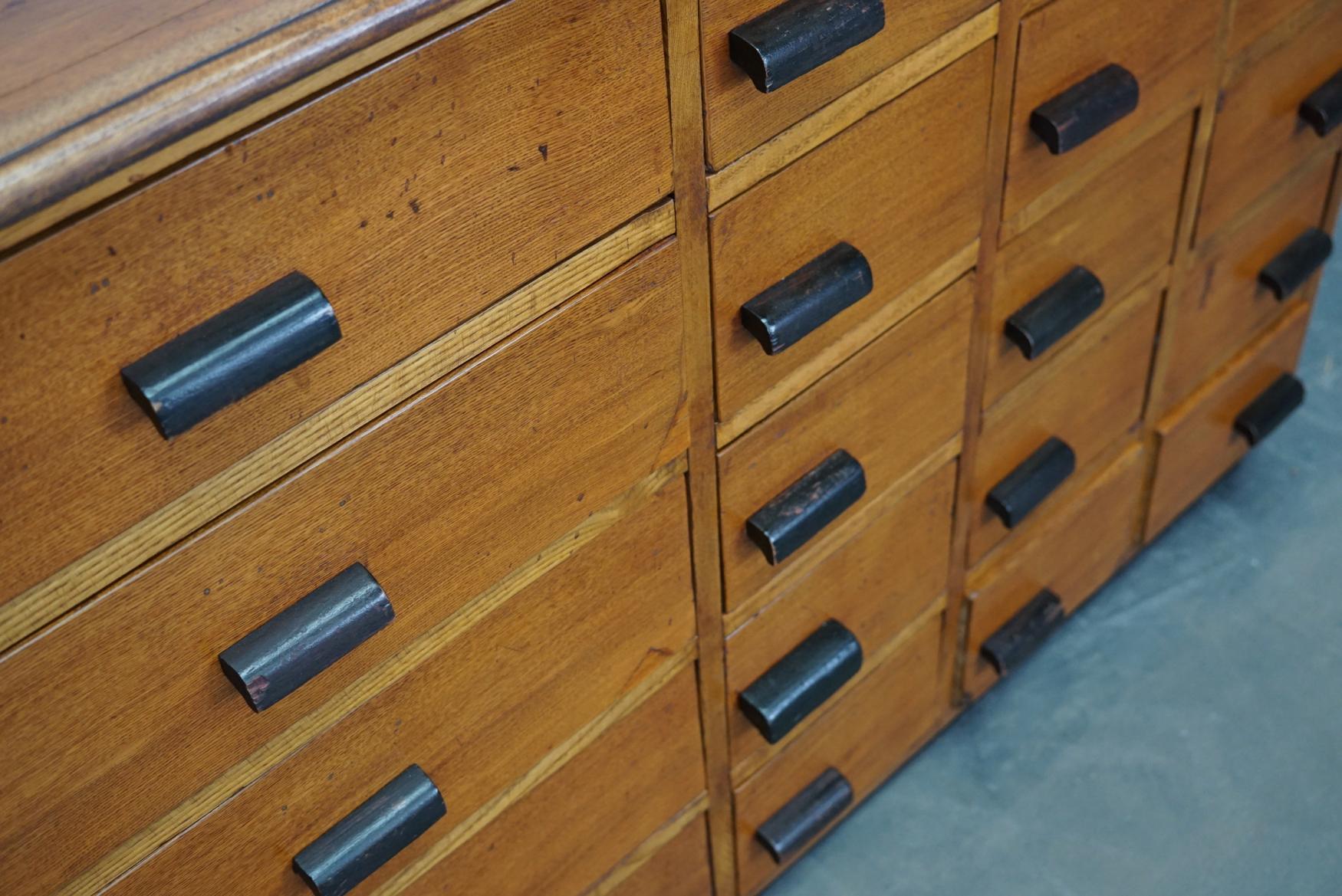 German Pine or Oak Apothecary Cabinet, 1940s 1