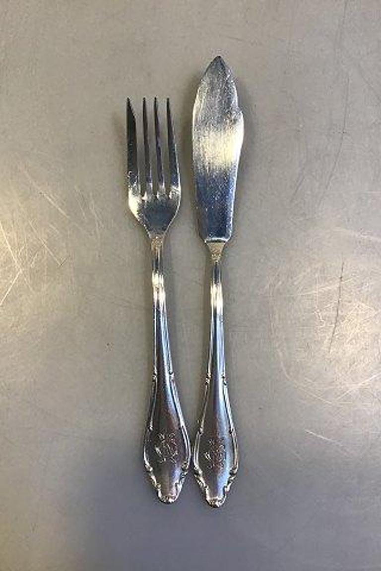 20th Century German Plated Fish Cutlery for Servingset '18 Pcs' For Sale