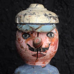 German Policeman Handcarved Folkart Midcentury Fairground Figure