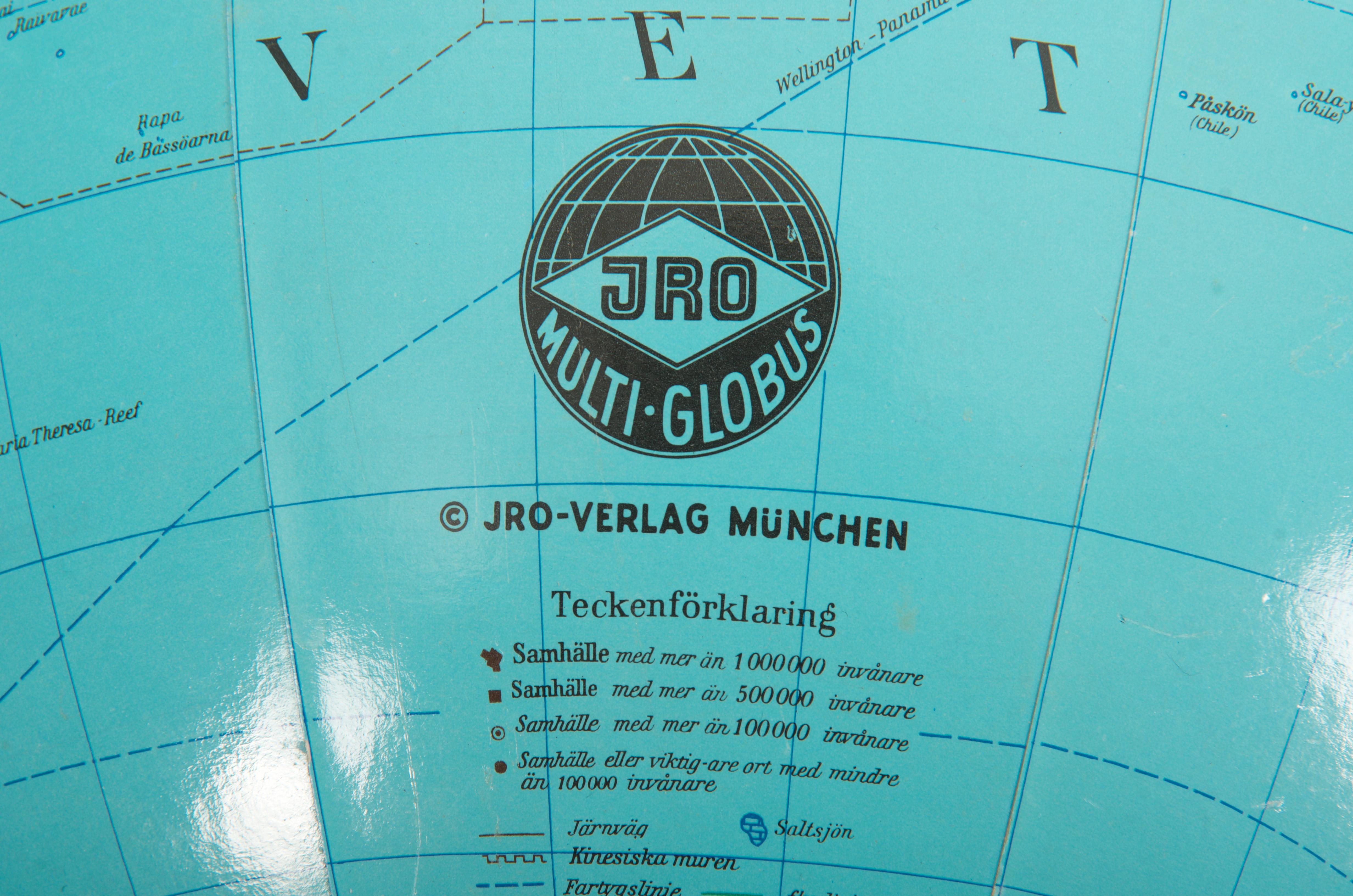 Glass German Political Globe JRO Multi-Globus For Sale