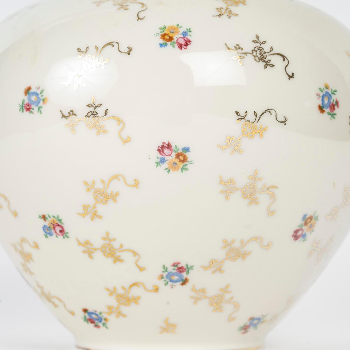 Mid-Century Modern German Porcelain Boulle Vase, 20th Century. For Sale