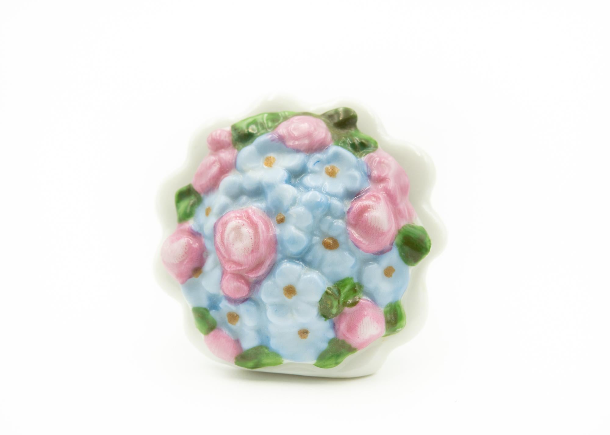 Juego de 8 porta-tarjetas de mesa de porcelana alemana Bouquet en venta 4