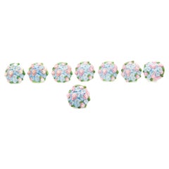 German Porcelain Bouquet Place Card Placecard Holder Set of 8
