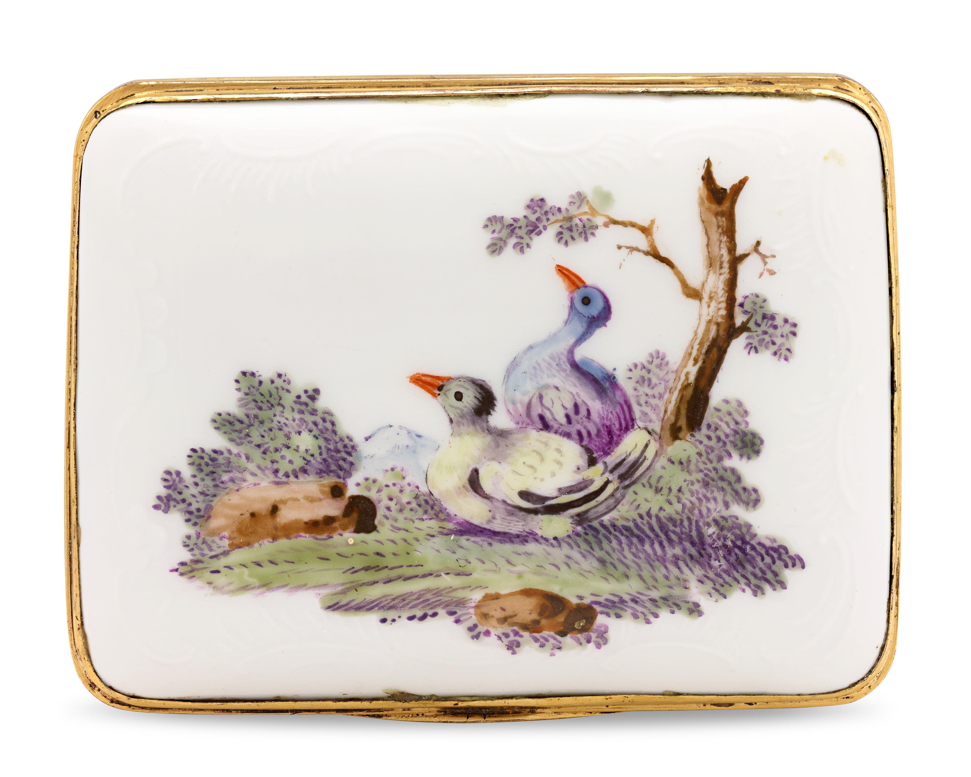 18th Century and Earlier German Porcelain Box For Sale