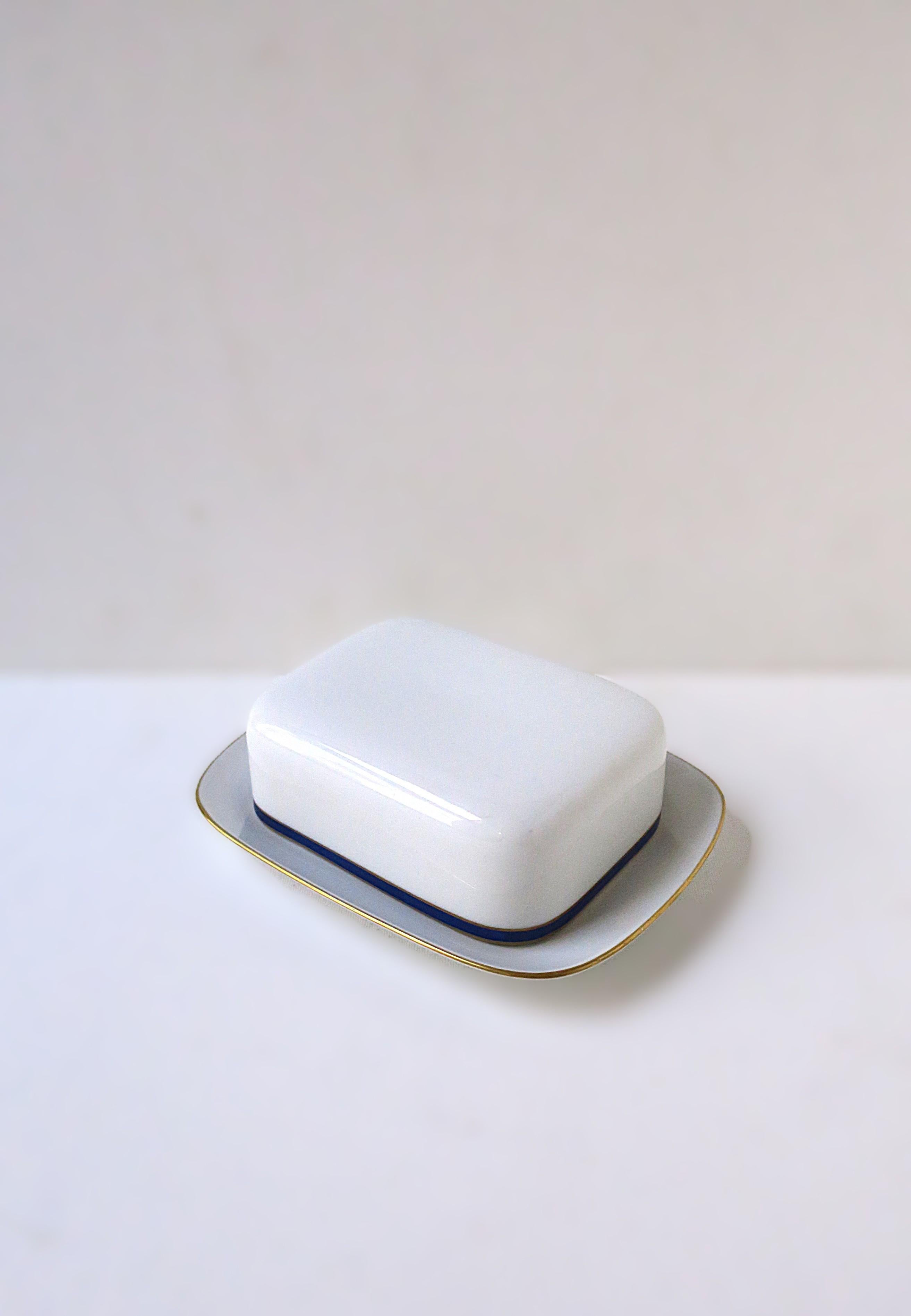20th Century German Porcelain Butter Dish For Sale
