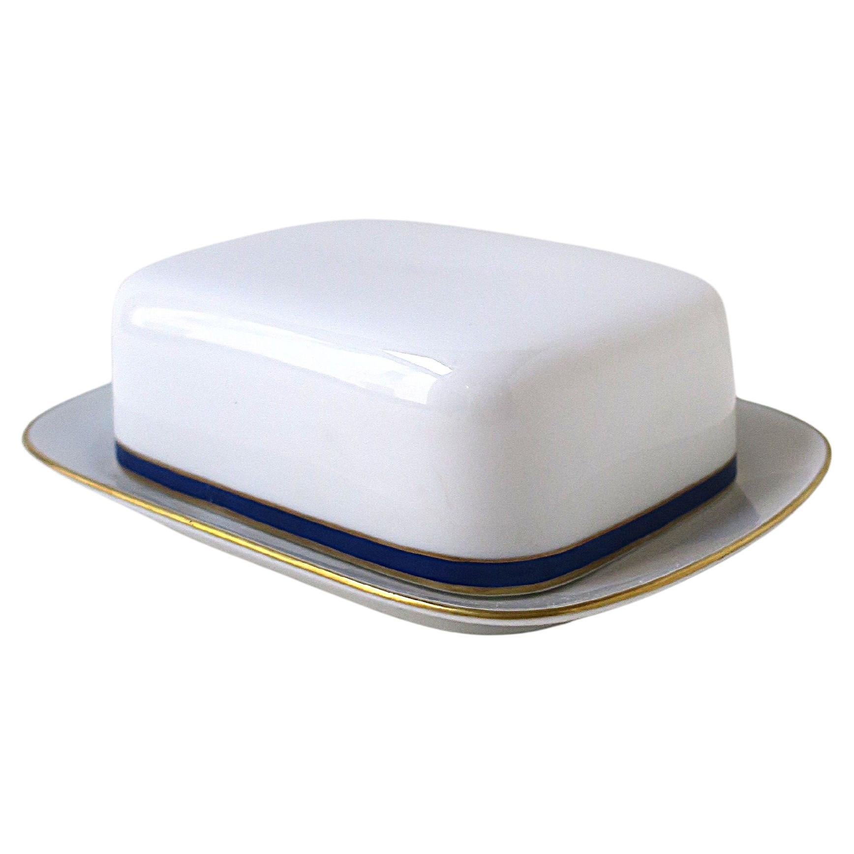 Beurrier en porcelaine allemande