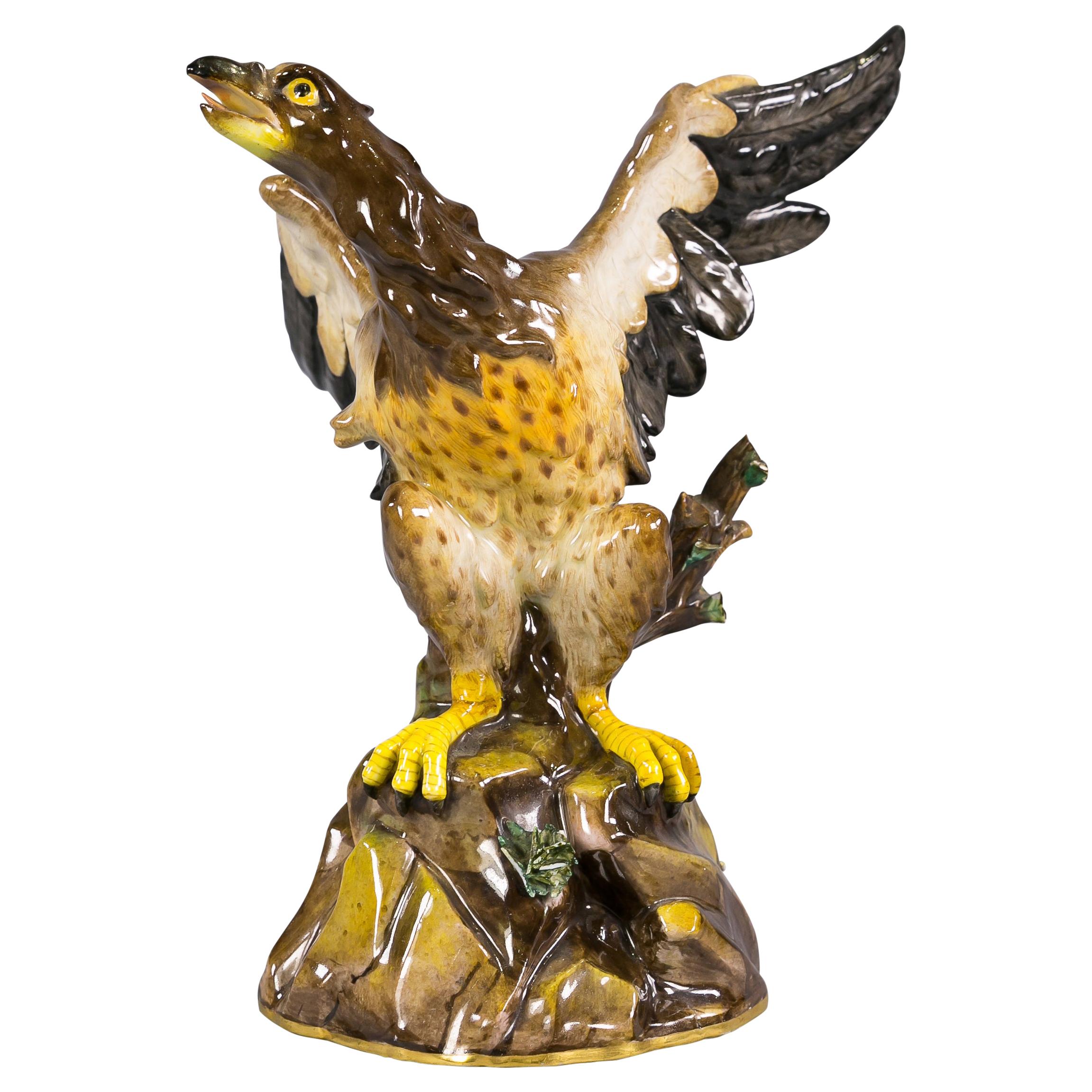 Aigle en porcelaine allemande, Meissen Porcelain, vers 1860 en vente