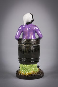 Récipient à figurines en porcelaine allemande, vers 1870