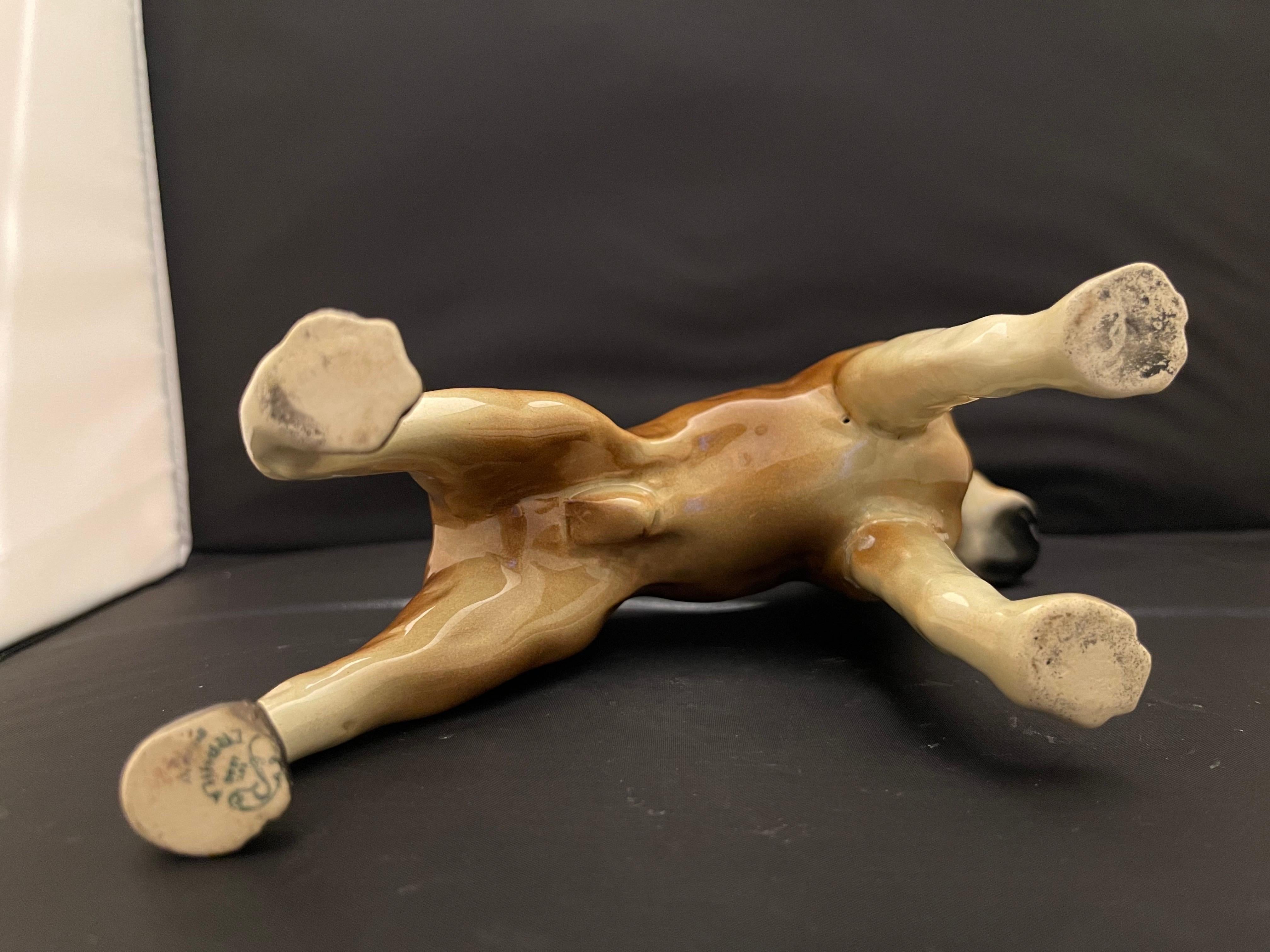 German Porcelain Figure of a Boxer Dog, Early 20th Century For Sale 4