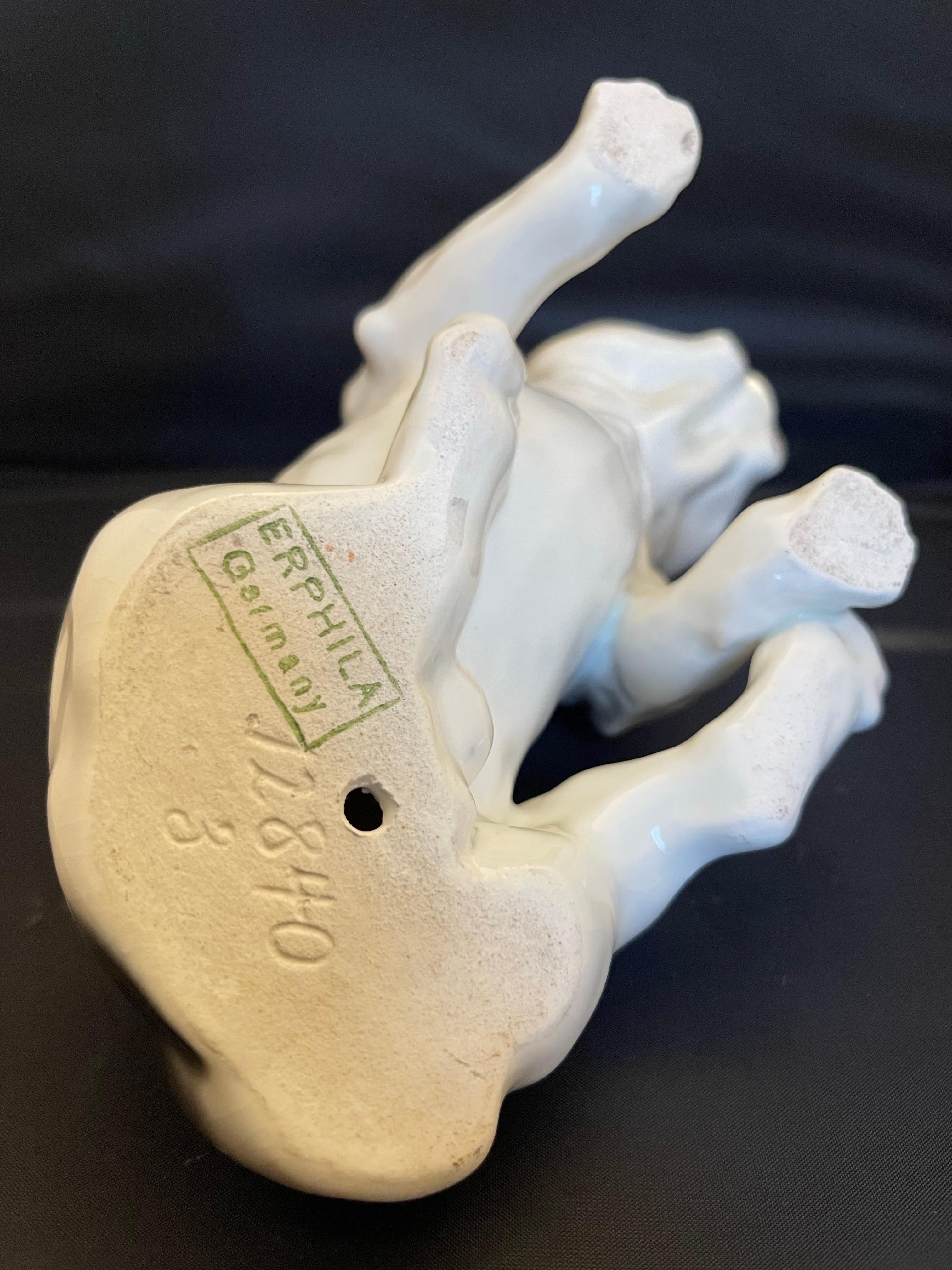 German Porcelain Figure of a Bulldog, Early 20th Century For Sale 4