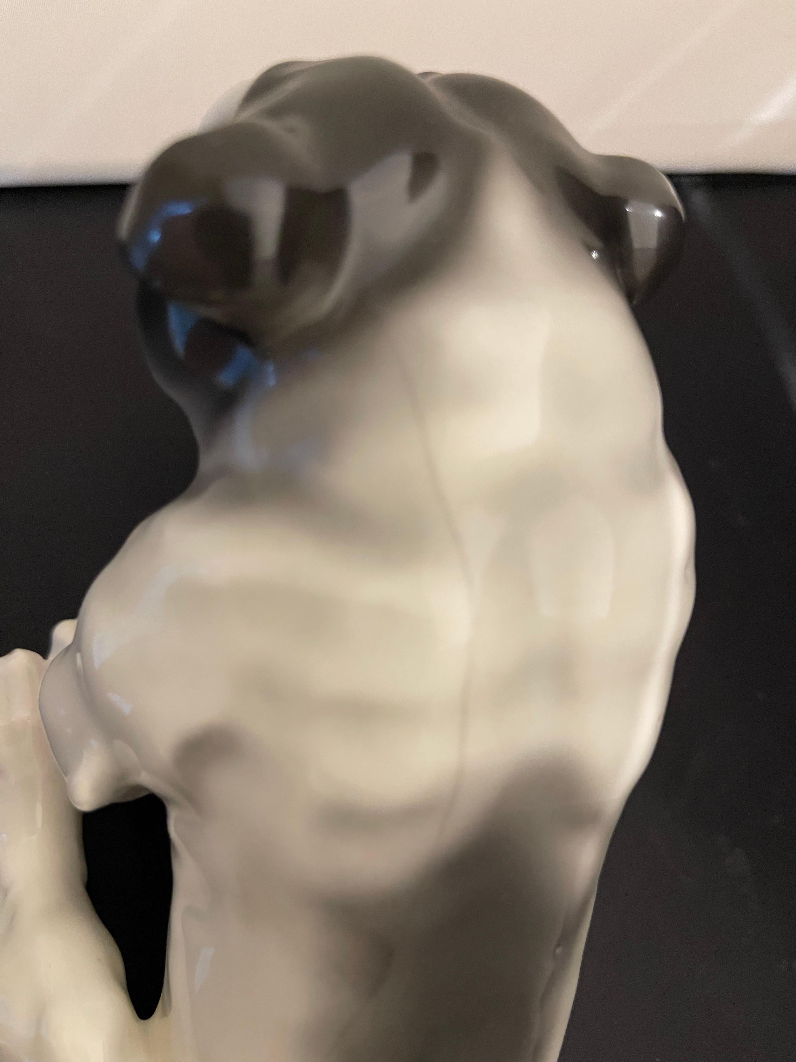 German Porcelain Figure of a Bulldog, Early 20th Century For Sale 5