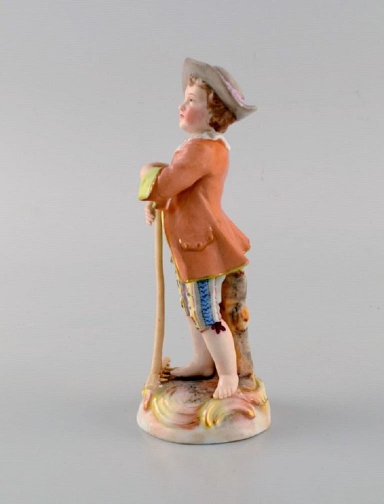 German Porcelain Figurine, Young Gardener, 20th Century For Sale 1