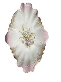 Centre de table en porcelaine allemande signé Carl Tielsch