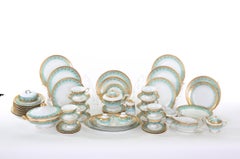German Porcelain / Gold Dinner Service For Ten People