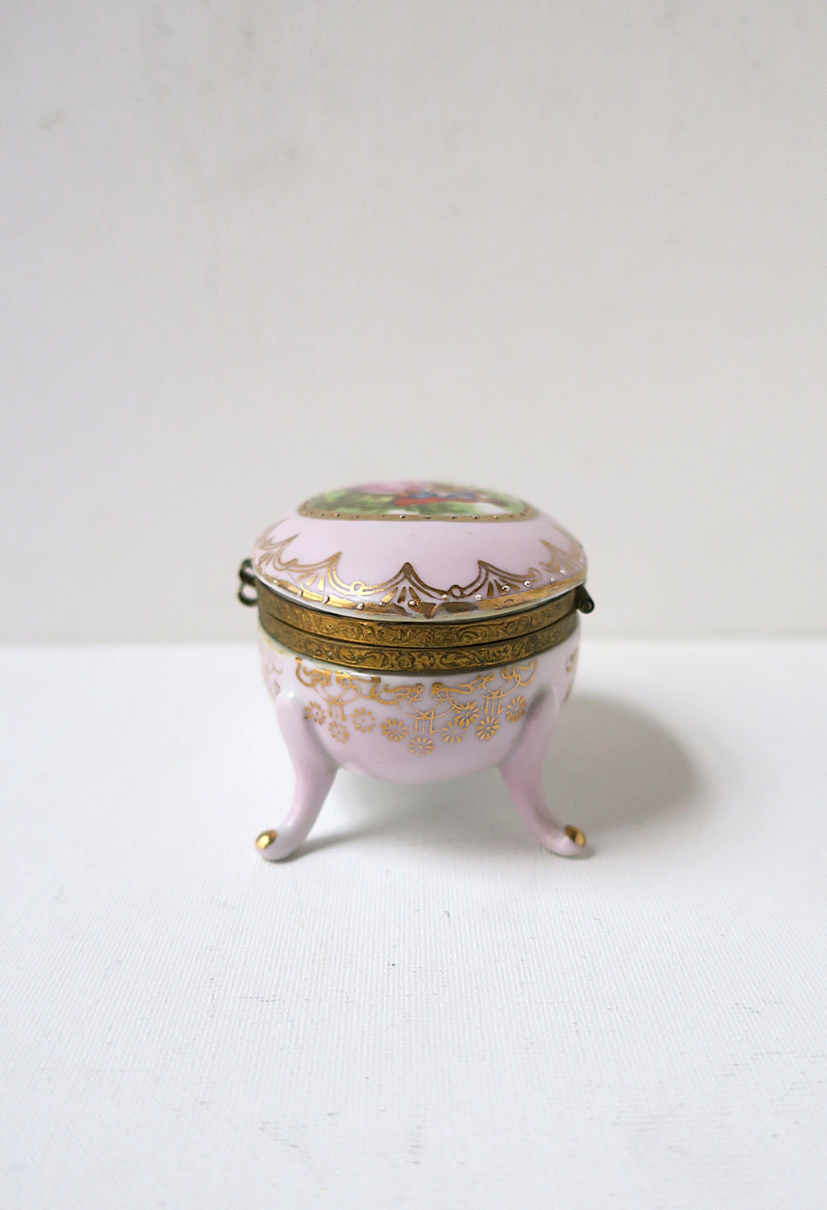 German Porcelain Jewelry Box For Sale 4