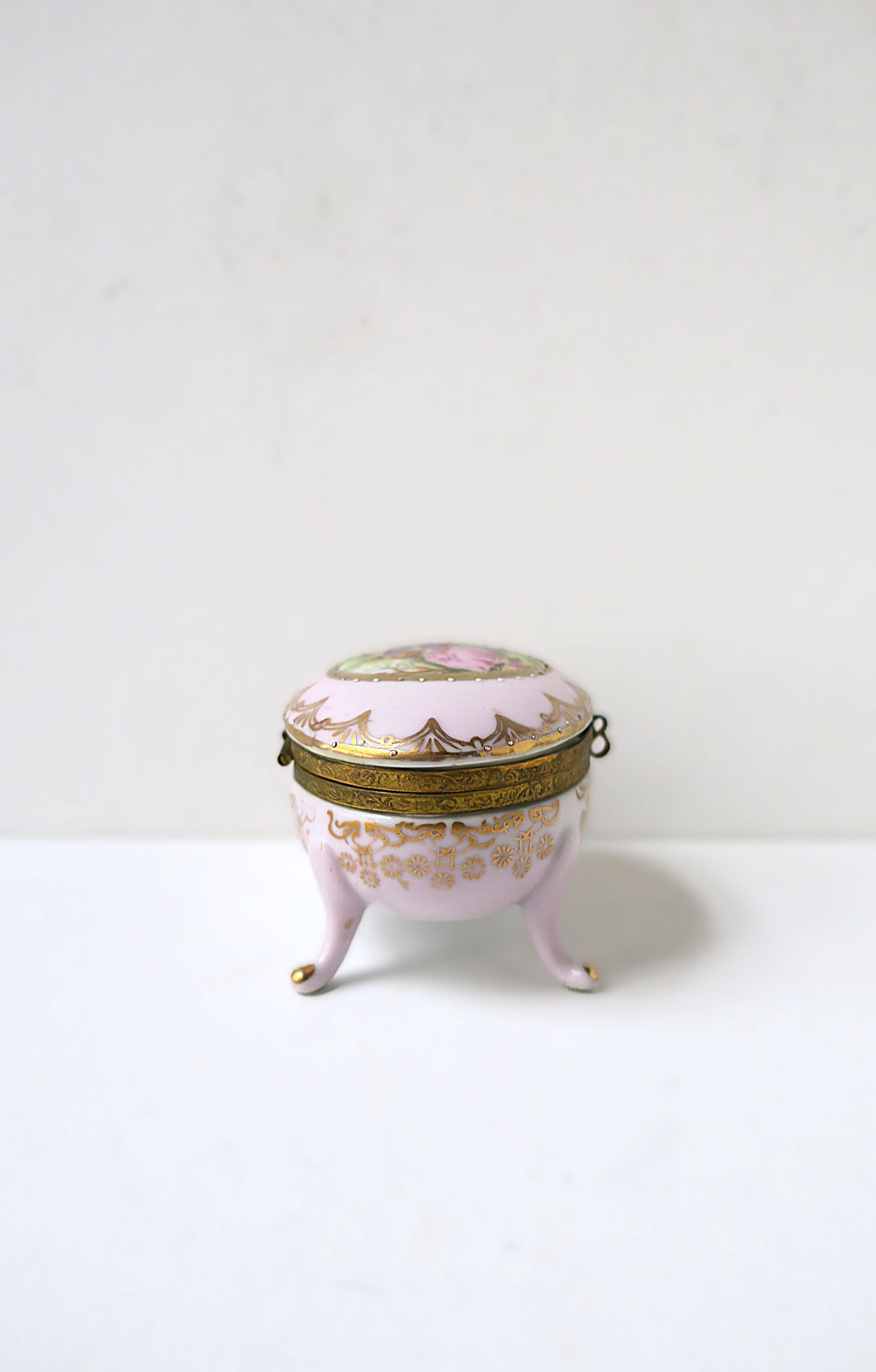 German Porcelain Jewelry Box For Sale 8