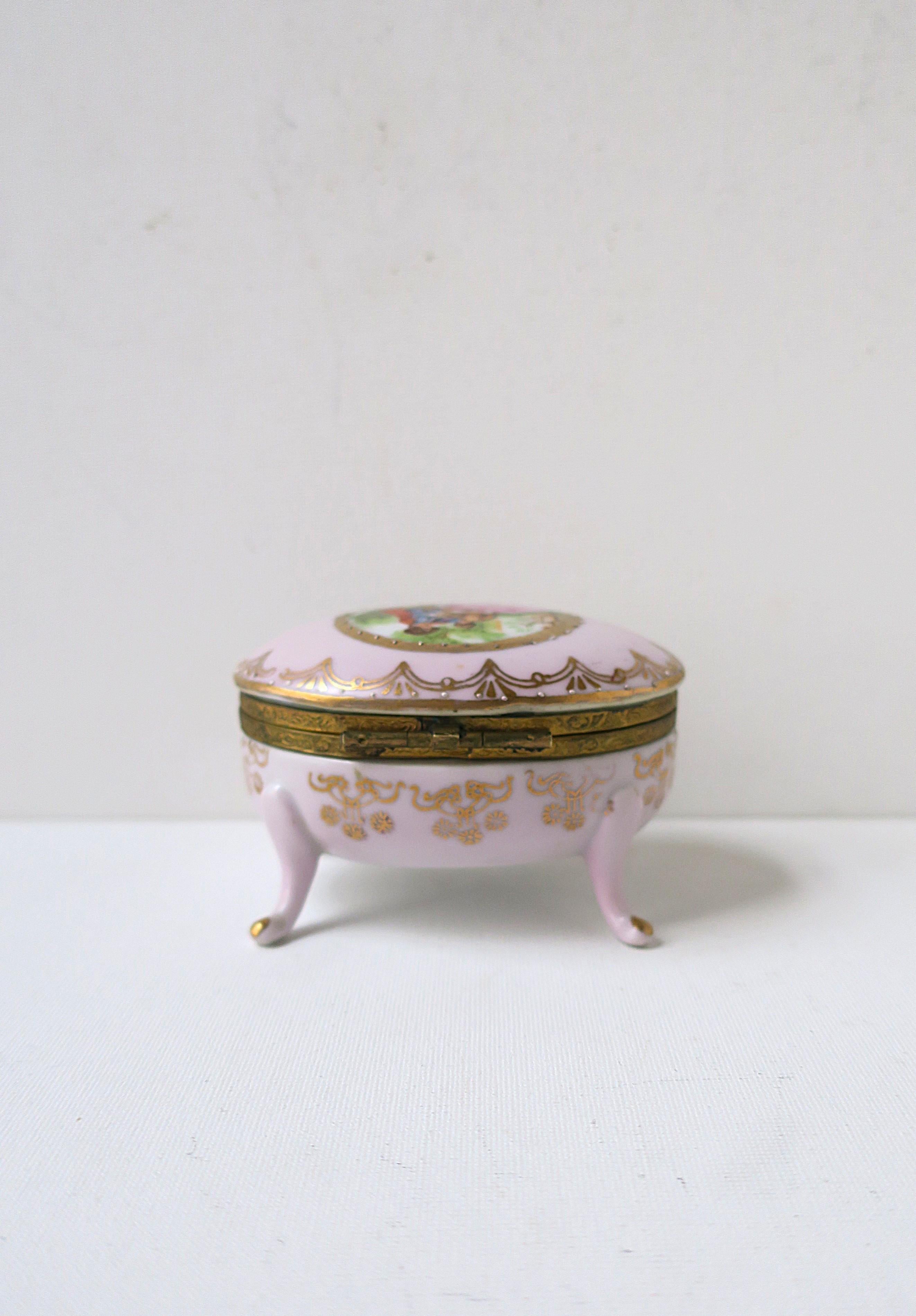 German Porcelain Jewelry Box For Sale 9