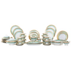 German Porcelain / Gold Dinner Service For Ten People