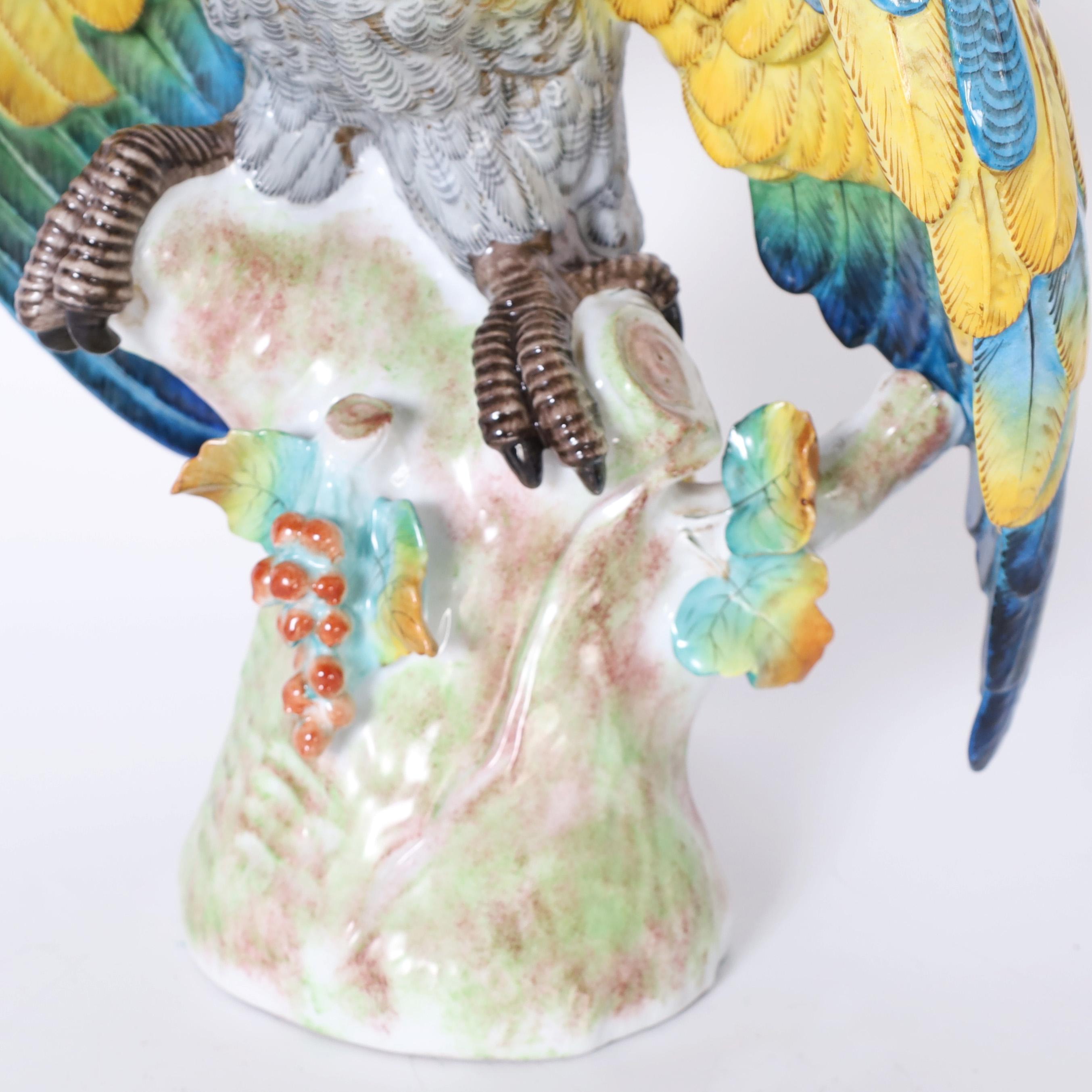 German Porcelain Parrot For Sale 2