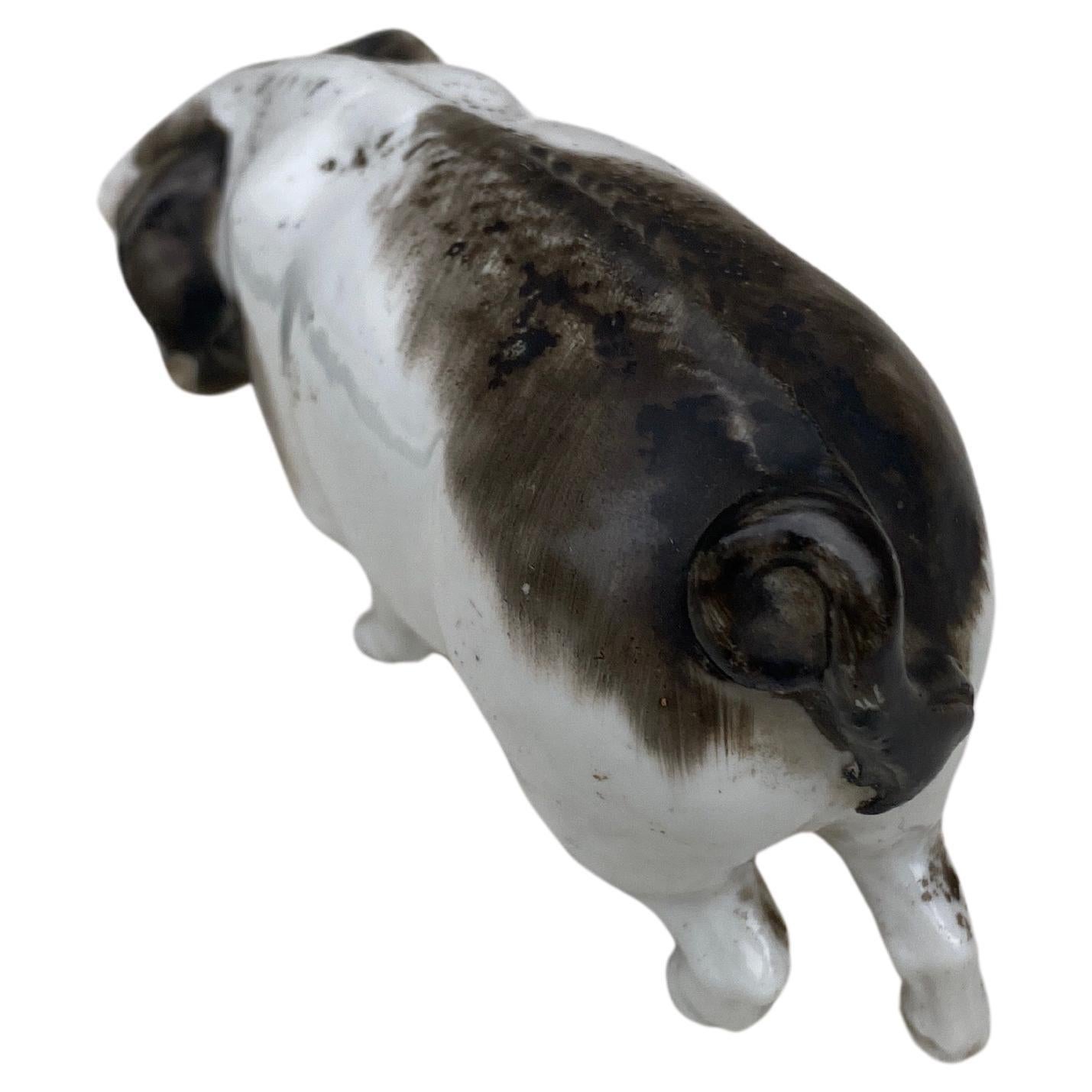 Rustic German Porcelain Pig Circa 1900 For Sale