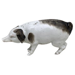 Cerdo de porcelana alemán Circa 1900