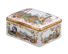 Caja de rapé de porcelana alemana