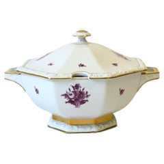 Retro Soup Stew Tureen Porcelain with Gold Detail by Rosenthal, Germany