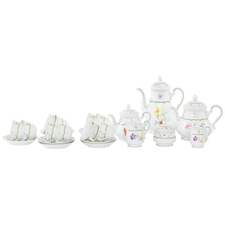 German Porcelain Tea / Coffee Service For Ten For Sale
