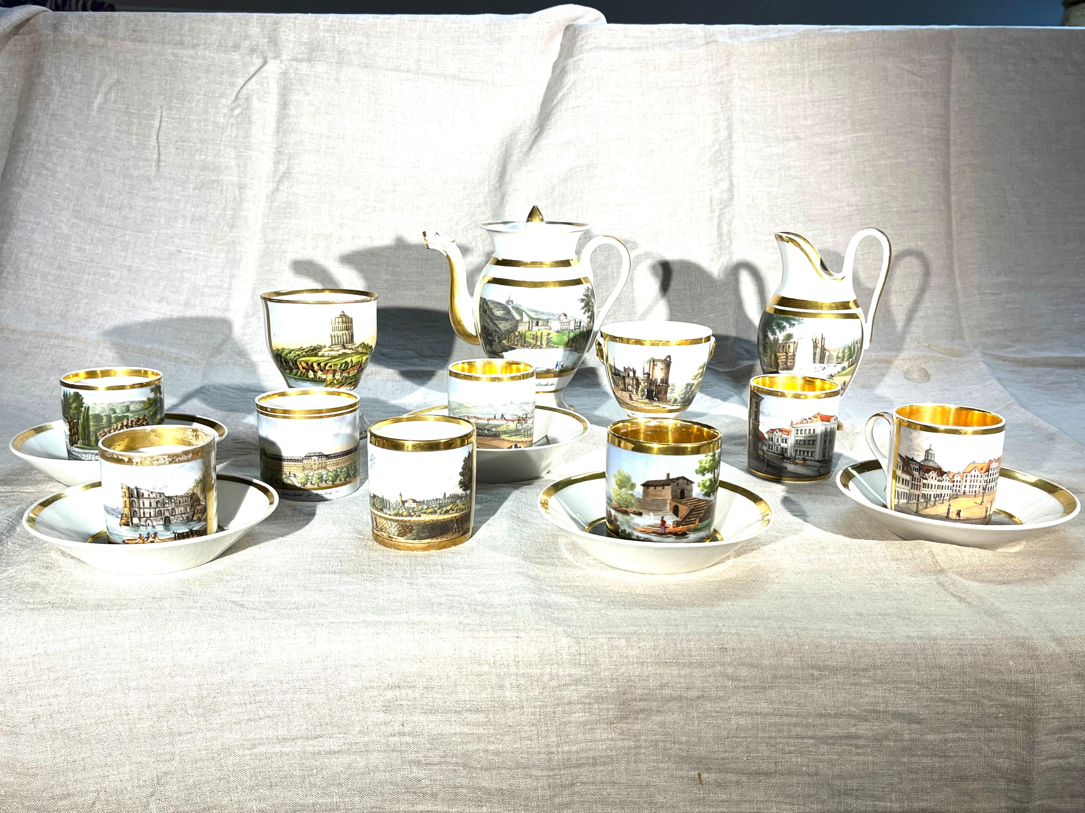 19th Century German Porcelain Tea Set