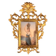 Antique German Porcelain Tile "Pompejanerin", circa 1900