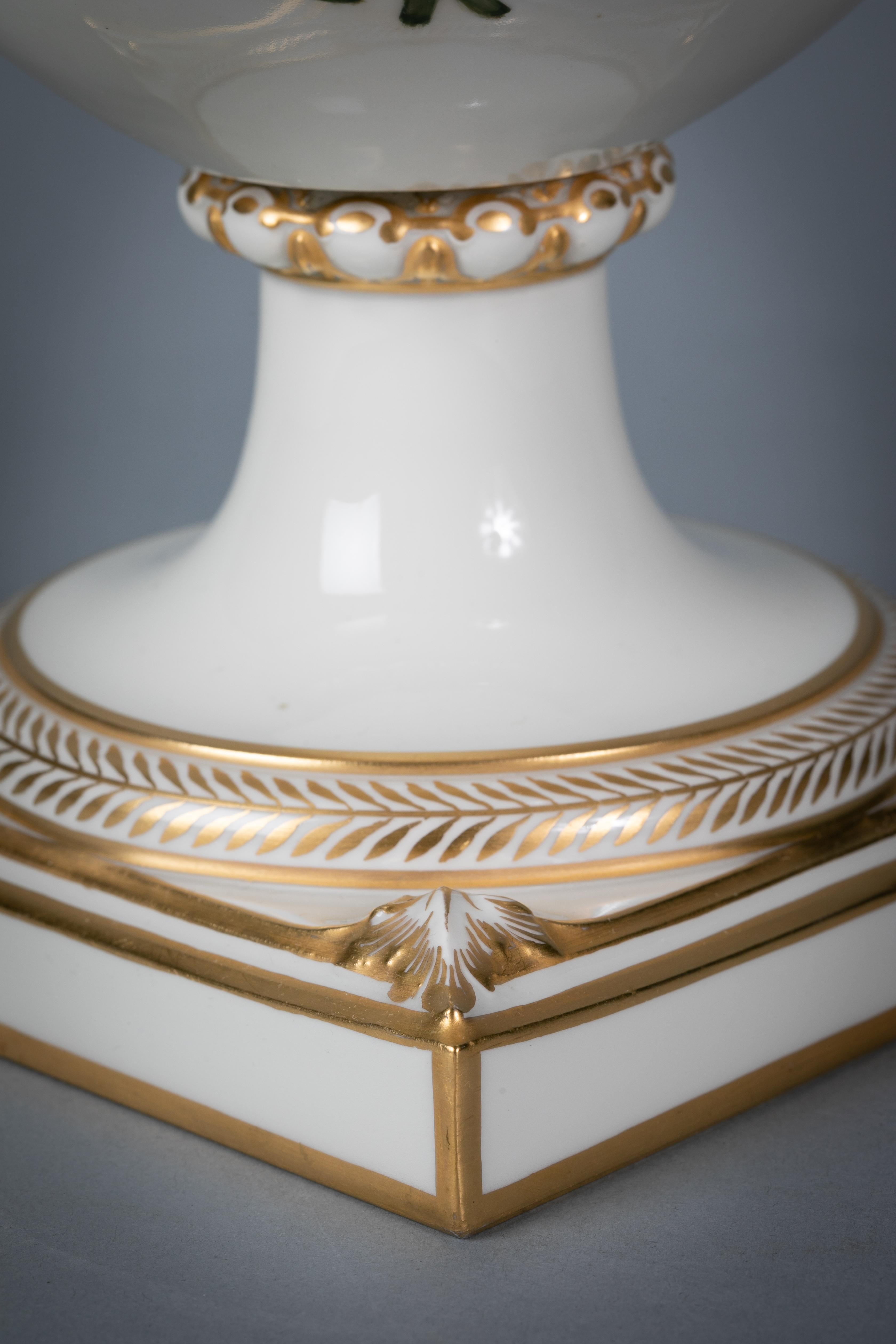 German Porcelain Two-Handled Covered Vase, Berlin, circa 1880 For Sale 4