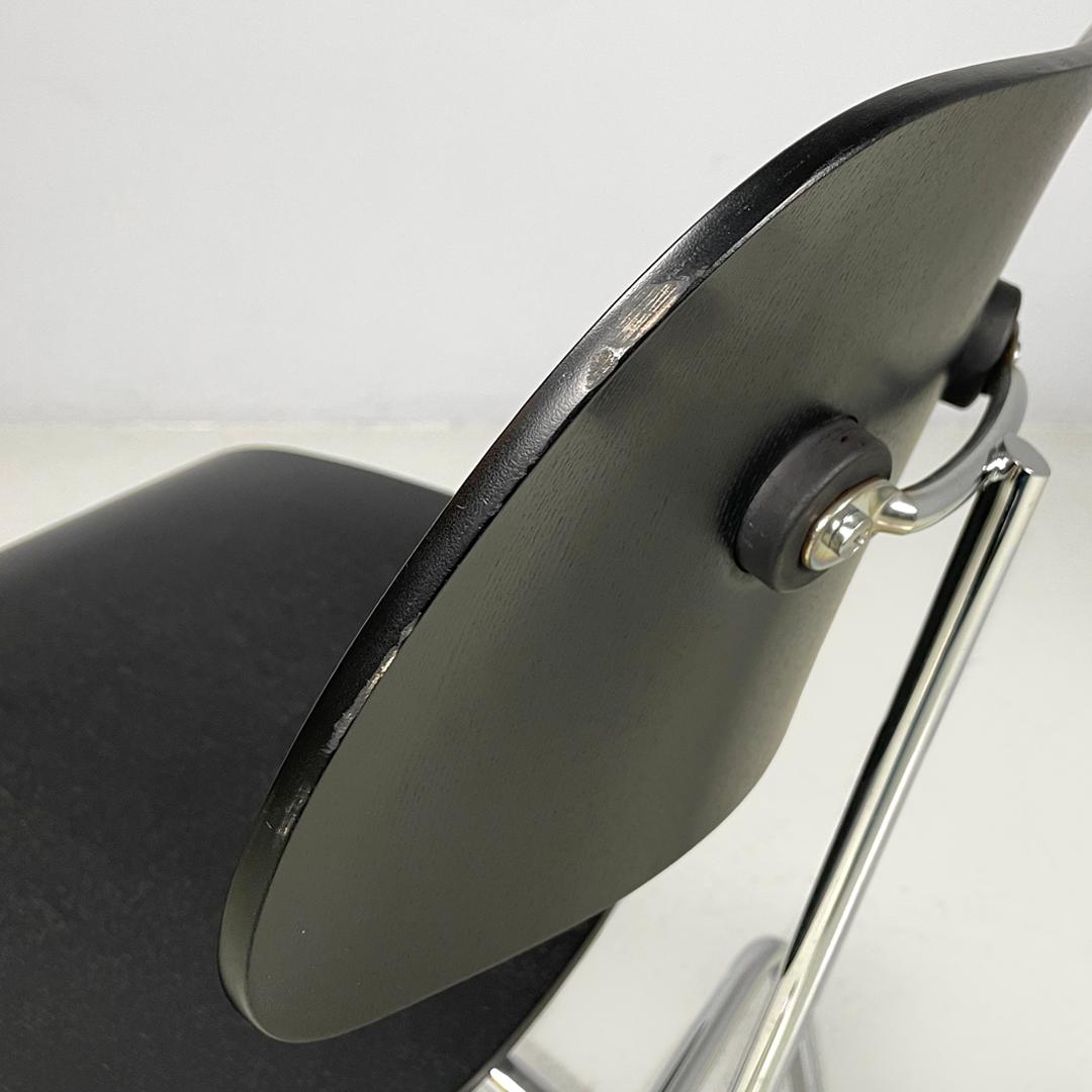 German postmodern black wooden chair by Charles and Ray Eames for Vitra, 2000s 7
