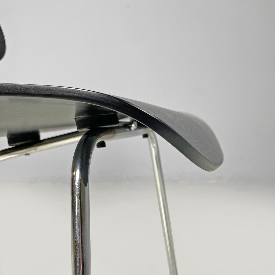 German postmodern black wooden chair by Charles and Ray Eames for Vitra, 2000s 10